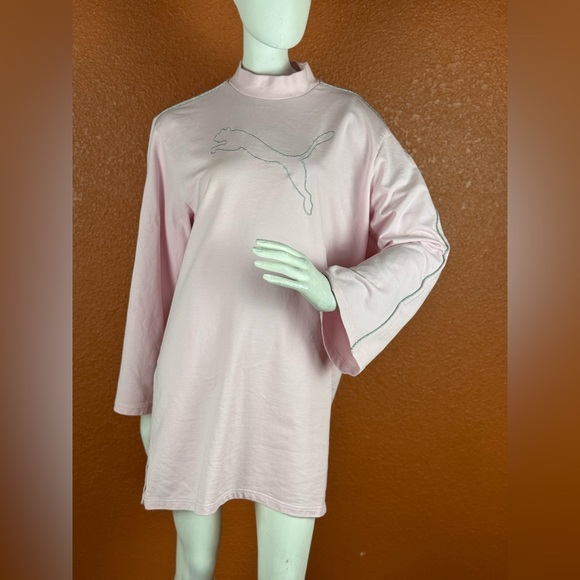 Puma Light Pink Long Sleeve Dress Size Medium - Picture 4 of 17